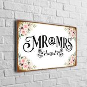Mr &amp; Mrs Wedding Sign - 16-x-12