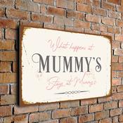 What happens at Mummy's stays at Mummy's Sign - 16-x-12inches
