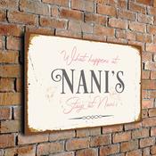 What happens at Nani's stays at Nani's Sign - 12-x-8-inches