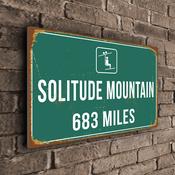 Solitude Mountain Ski Resort Distance Sign – Ski Resort Directional Distance Sign, Custom Miles or KM, Full Color UV Protected Print - 14-x-10