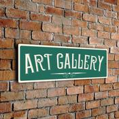 Art Gallery Wall Sign – Rustic Vintage Business Sign, UV Protected Fade Resistant Print, Aluminum Composite, Easy Install Punched Holes - 20-x-6-inches / green