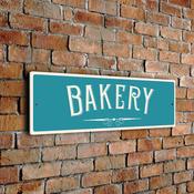 Bakery Sign – Vintage Style Business Sign, UV Protected Fade Resistant Print, Weatherproof Aluminum Composite, Holes Punched for Easy Installation - 20-x-6-inches / blue