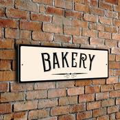 Bakery Sign – Vintage Style Business Sign, UV Protected Fade Resistant Print, Weatherproof Aluminum Composite, Holes Punched for Easy Installation - 20-x-6-inches / cream-black-text