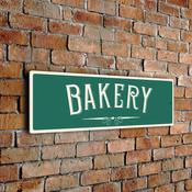 Bakery Sign – Vintage Style Business Sign, UV Protected Fade Resistant Print, Weatherproof Aluminum Composite, Holes Punched for Easy Installation - 20-x-6-inches / green