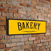 Bakery Sign – Vintage Style Business Sign, UV Protected Fade Resistant Print, Weatherproof Aluminum Composite, Holes Punched for Easy Installation - 20-x-6-inches / yellow-black-text