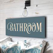 Classic Bathroom Sign - 12-x-4-inches