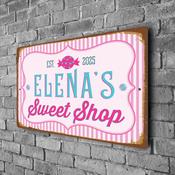 Custom Sweet Shop Sign - 9-x-6