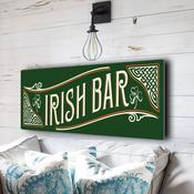 Irish Bar Sign – Handmade in Ireland, Celtic Lettering, Authentic Irish Gifts, Durable UV Protected Signs - 36-x-12-inches