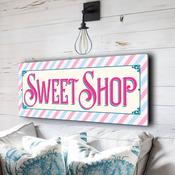 Classic Sweet Shop Sign - 24-x-8-inches