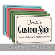 Create a Personalized Metal Sign | Custom Text, Fonts &amp; Images | Weatherproof Aluminum Sign - 16-x-12