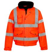 Orange PU Bomber Jacket image
