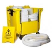 OIL-ONLY SPILL KIT - MOBILE 4 WHEELED DROP FRONT BIN image
