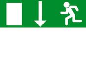 Running man arrow down 400x150