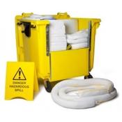 600 LITRE MAINTENANCE SPILL RESPONSE KIT - '4-WHEELED POLY BIN WITH DROP-FRONT' image