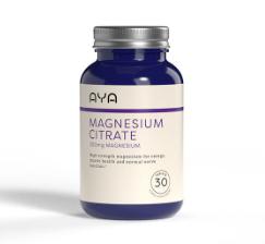 AYA Magnesium Citrate 250mg - Supports Energy, Muscle Health & Nerve Function - 30 Tablets