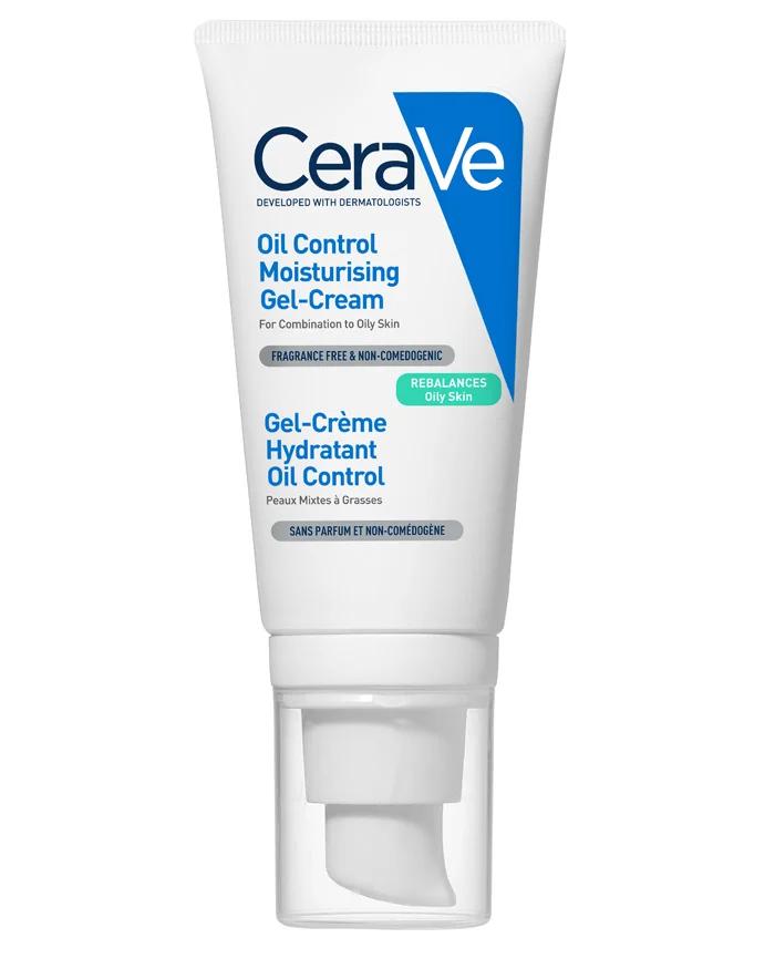 CeraVe Oil Control Gel Cream Moisturiser 52ml - For Combination to Oily Skin, Fragrance Free & Non-Comedogenic