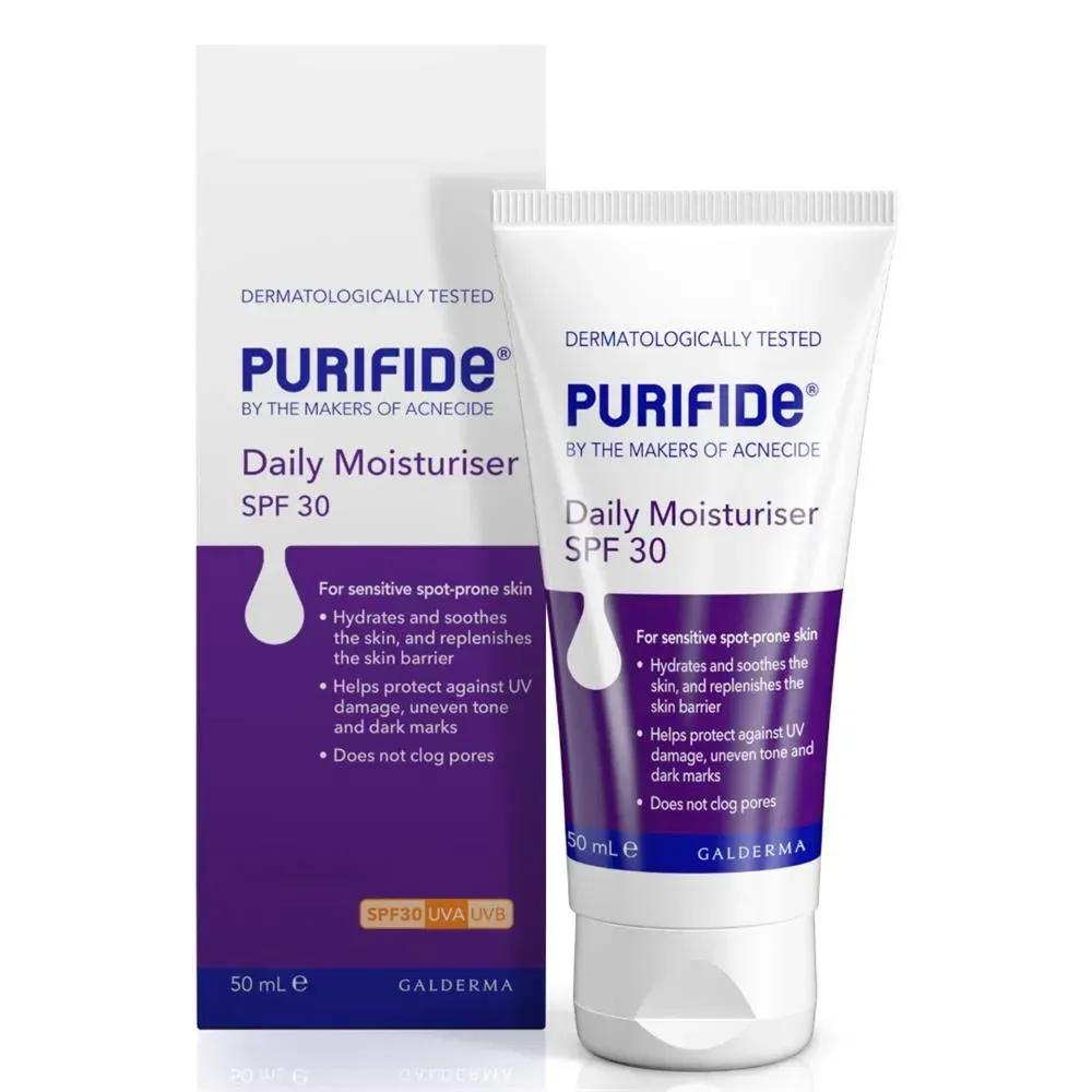 Purifide Daily Moisturiser SPF 30 50ml for Sensitive Spot-Prone Skin
