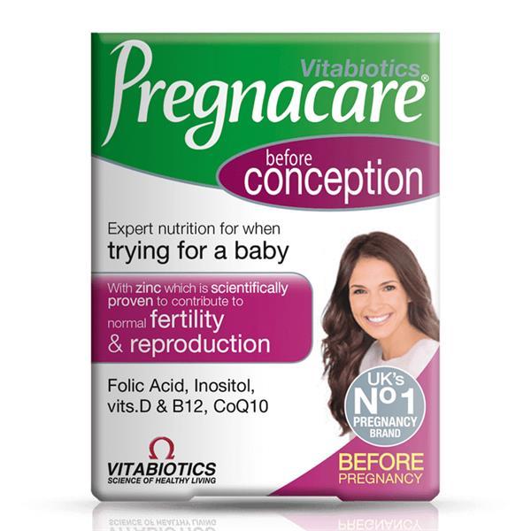 Vitabiotics Pregnacare Conception 30 Tablets - Supports Fertility & Reproduction with Folic Acid, Inositol, Vitamins D & B12, CoQ10 & Zinc