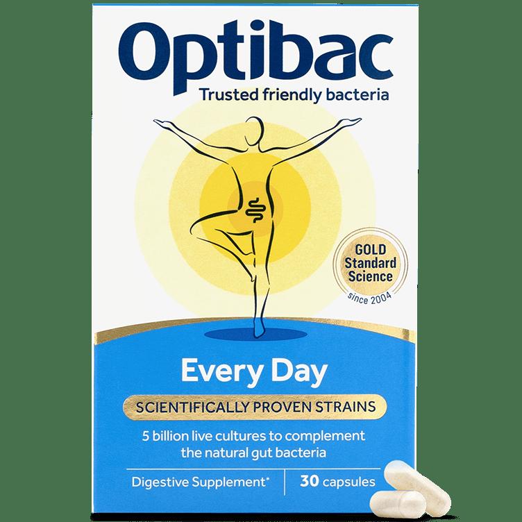 Optibac Every Day Probiotics 30 Capsules - Sugar-free, Gluten-free, Vegetarian, GMO free