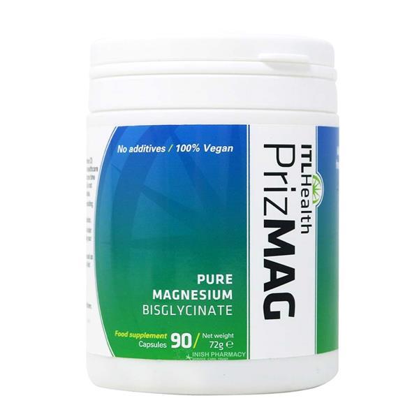 PrizMag Magnesium Bisglycinate 90 Capsules - Promotes Restful Sleep, Vegan