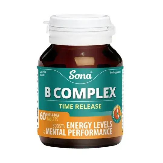 Sona B Complex Time Release 60 Tablets Boosts Energy Levels & Mental Performance