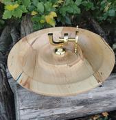 Spalted Sycamore Shallow Woodturned Nut Cracker Bowl image