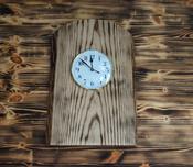 Large Ash Wall Clock, Burnt Grain Design. image
