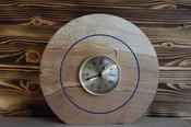 Wood Turned Round Spalted Beech Clock image
