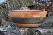 Large Elm Wood Turned Carcoal Accent