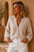 THE SUNDAE CLOUD CARDIGAN - SOFT BEIGE image