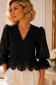THE CAPRI LACE TOP - BLACK