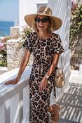 THE RIVIERA KNOT DRESS - LEOPARD image