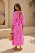 THE INDIGO PAISLEY DRESS -PINK image