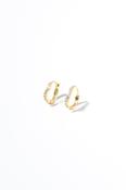 WAVE PAVÉ CRYSTAL SKINNY HOOPS - GOLD