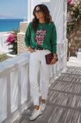 THE AMOR HEART KNIT - GREEN image