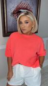 RAYE ALPACA BLEND KNIT - NEON CORAL