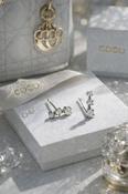 CRYSTAL TRIO STUD EARRINGS - SILVER