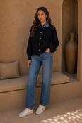 THE LUCIENNE DENIM COLLAR CARDIGAN image