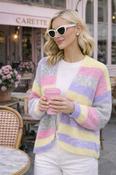 THE AMELIÉ PASTEL STRIPE CARDIGAN