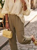 THE LIMONCELLO EASE TROUSERS - KHAKI image