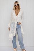 KIVIERA LACE KIMONO - IVORY