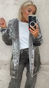 THE LUMI RAINCOAT - METALLIC SILVER