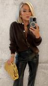 THE DAHLIA CARDI - CHOCOLATE