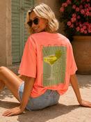 THE MARGARITA CLUB T-SHIRT - CORAL
