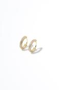 PAVÉ  CRYSTAL MINATURE HOOPS - GOLD