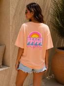 THE SUNSET BEACH TEE - PEACH image