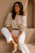 THE PETRA ALPACA KNIT IN LATTE