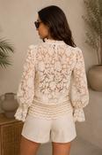 SIENNA LACE BLOUSE - CREAM image