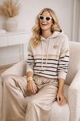 THE ROSALIE LUXE HOODED KNIT - BEIGE