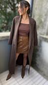 ALEX  RIBBED TOP - BROWN